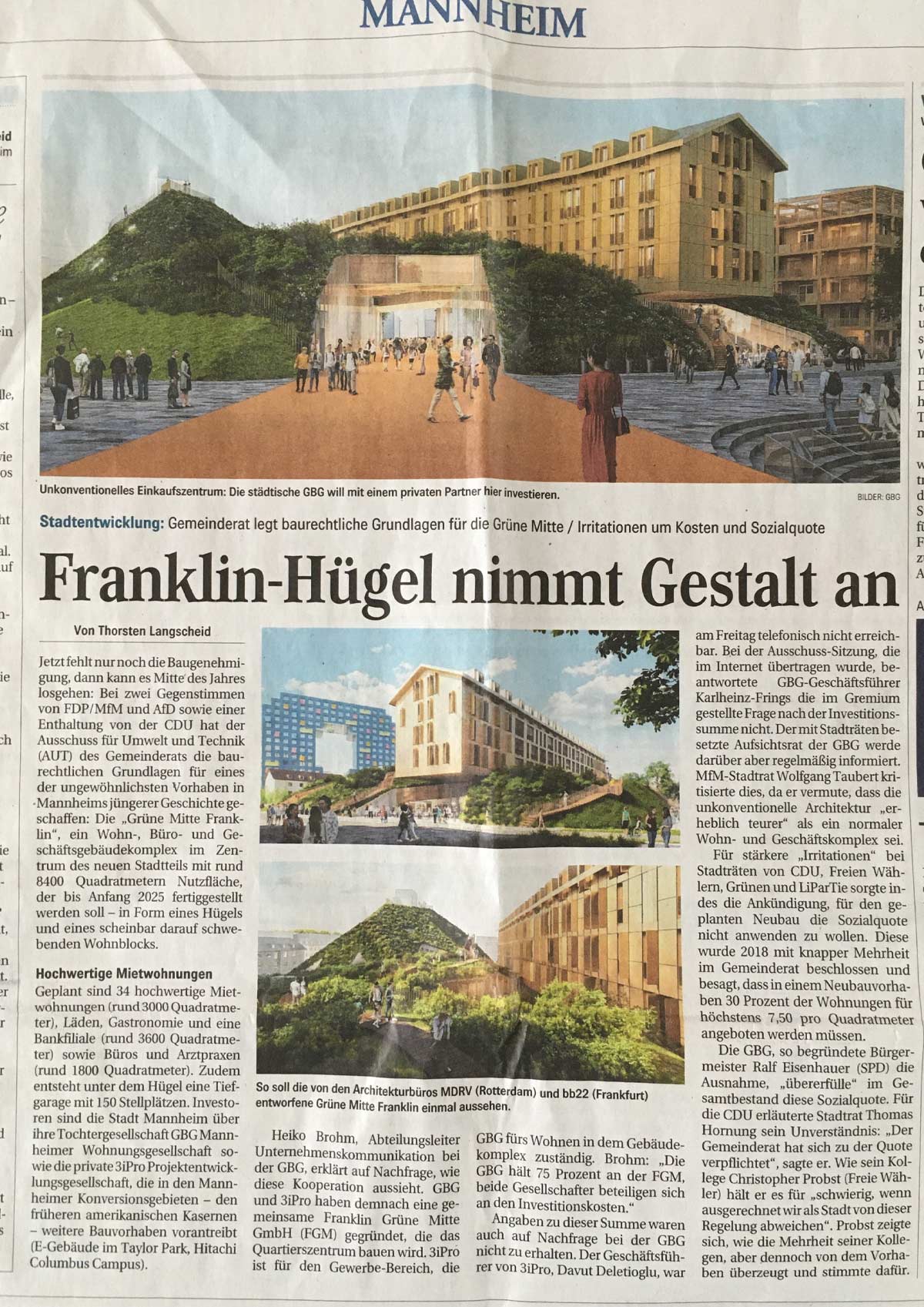 Zeitungsartikel Mannheimer Morgen
